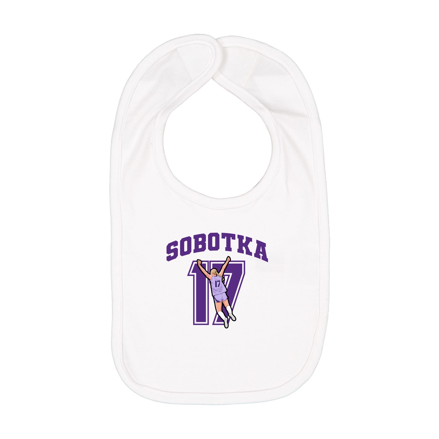 Infant Bib — Number in White