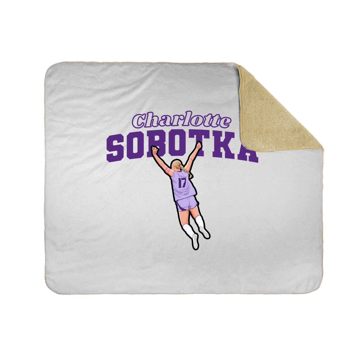 Throw Blanket — Name Arch in White