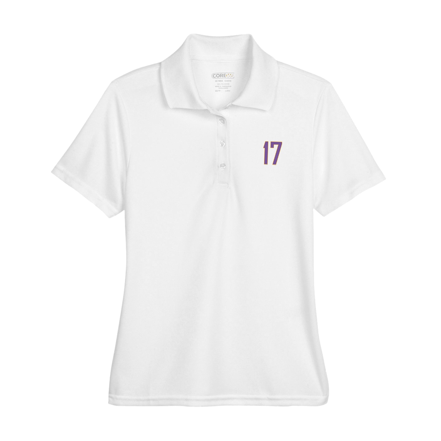 Womens Performance Polo — Front Shirsy in White
