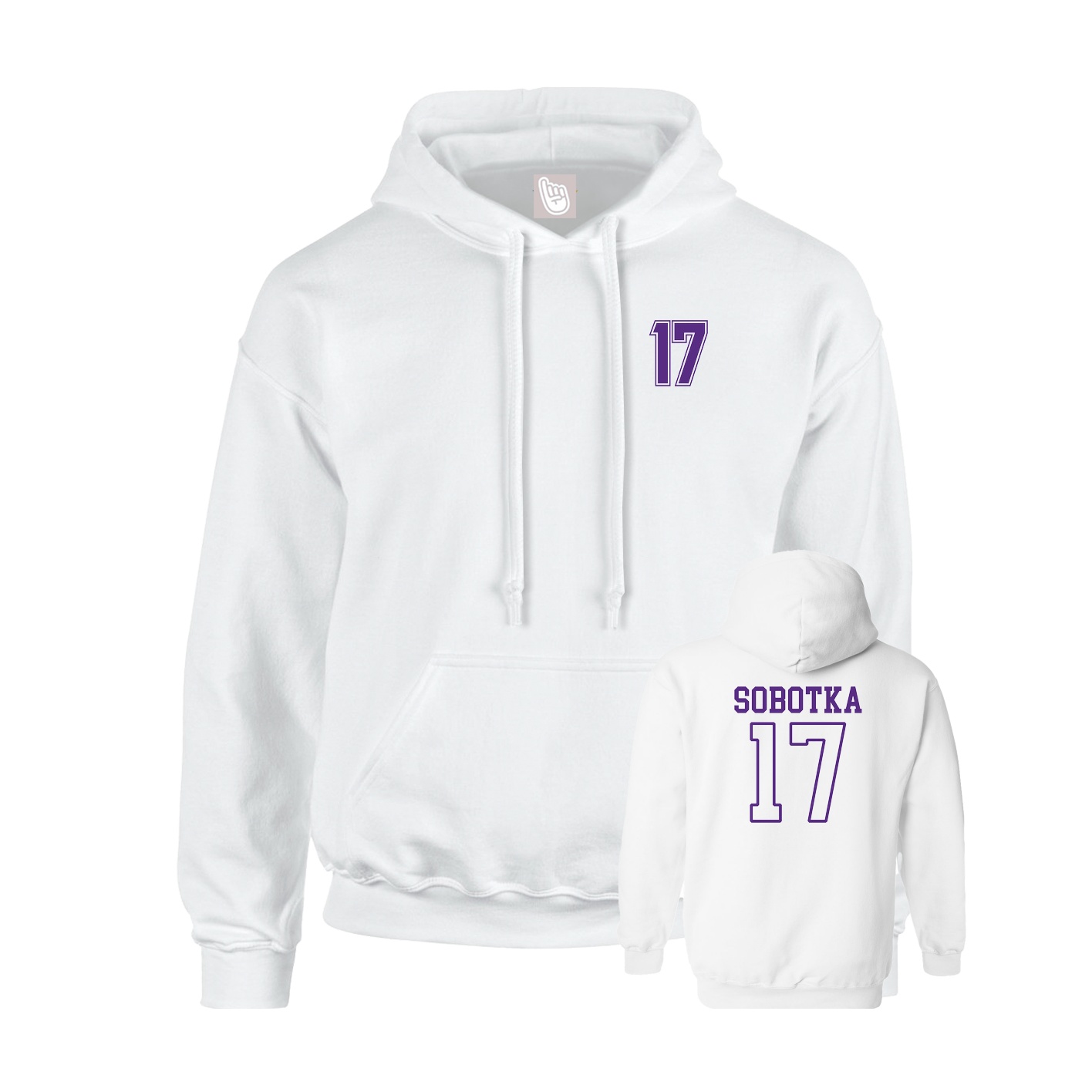 Hoodie — Chest Back in White
