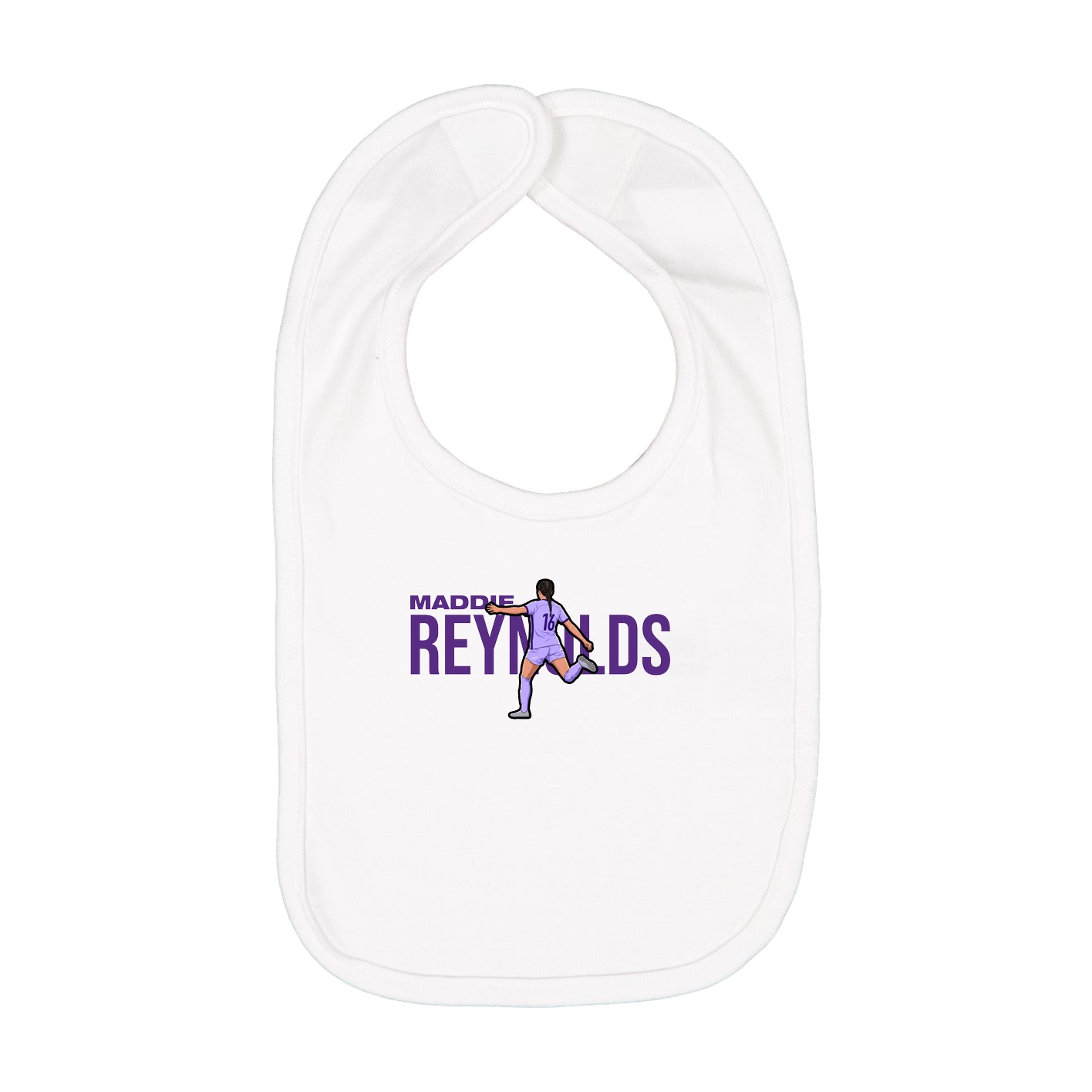 Infant Bib — Player Name in White