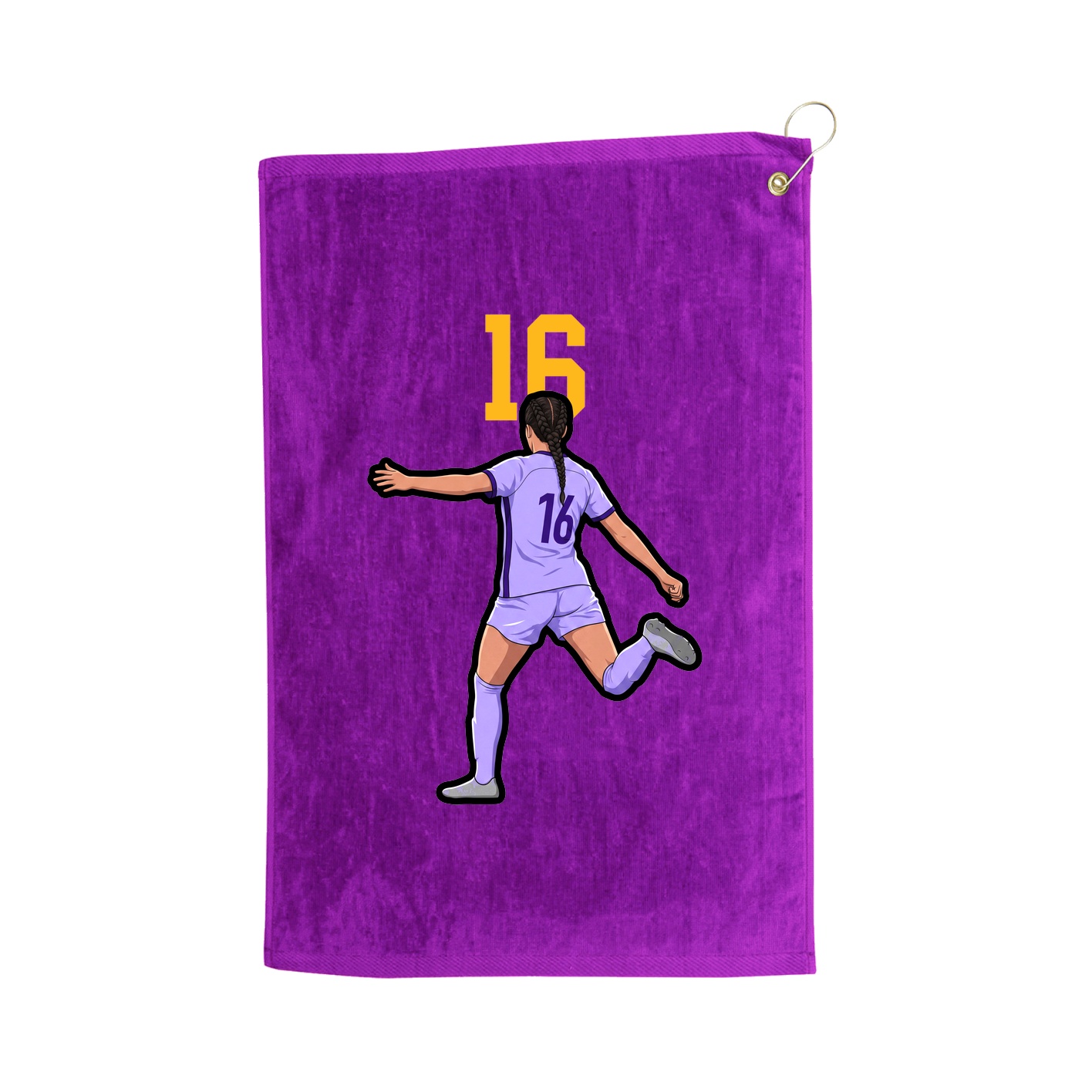 Golf Towel — Number Top in Purple