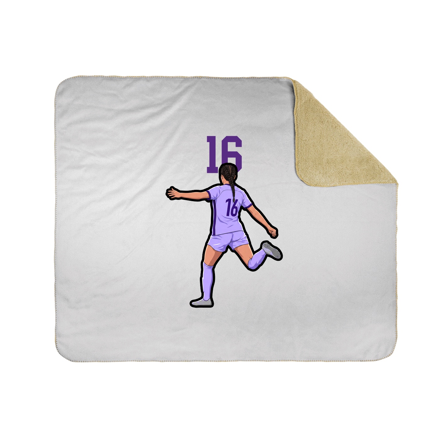 Throw Blanket — Number Top in White