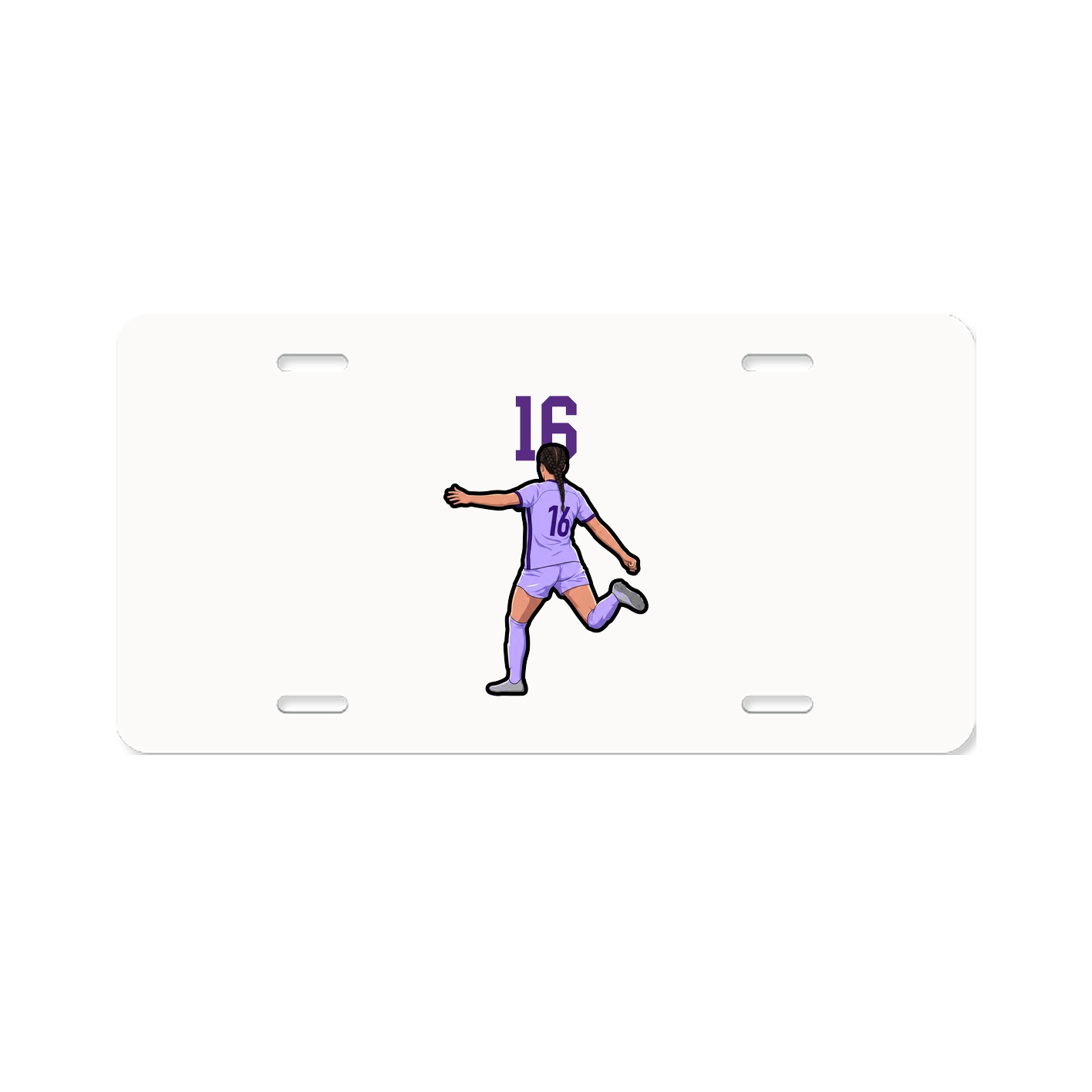 License Plate — Number Top in Classic