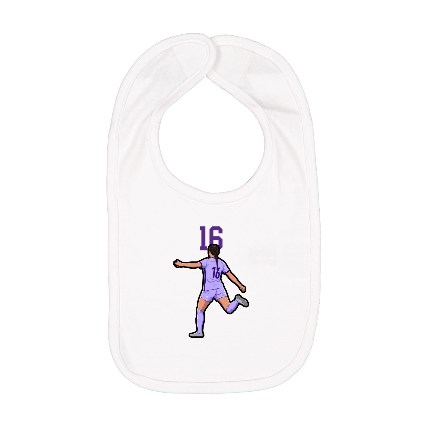 Infant Bib — Number Top in White