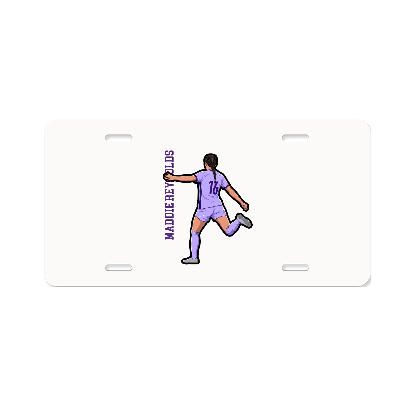 License Plate — Name Vertical in Classic