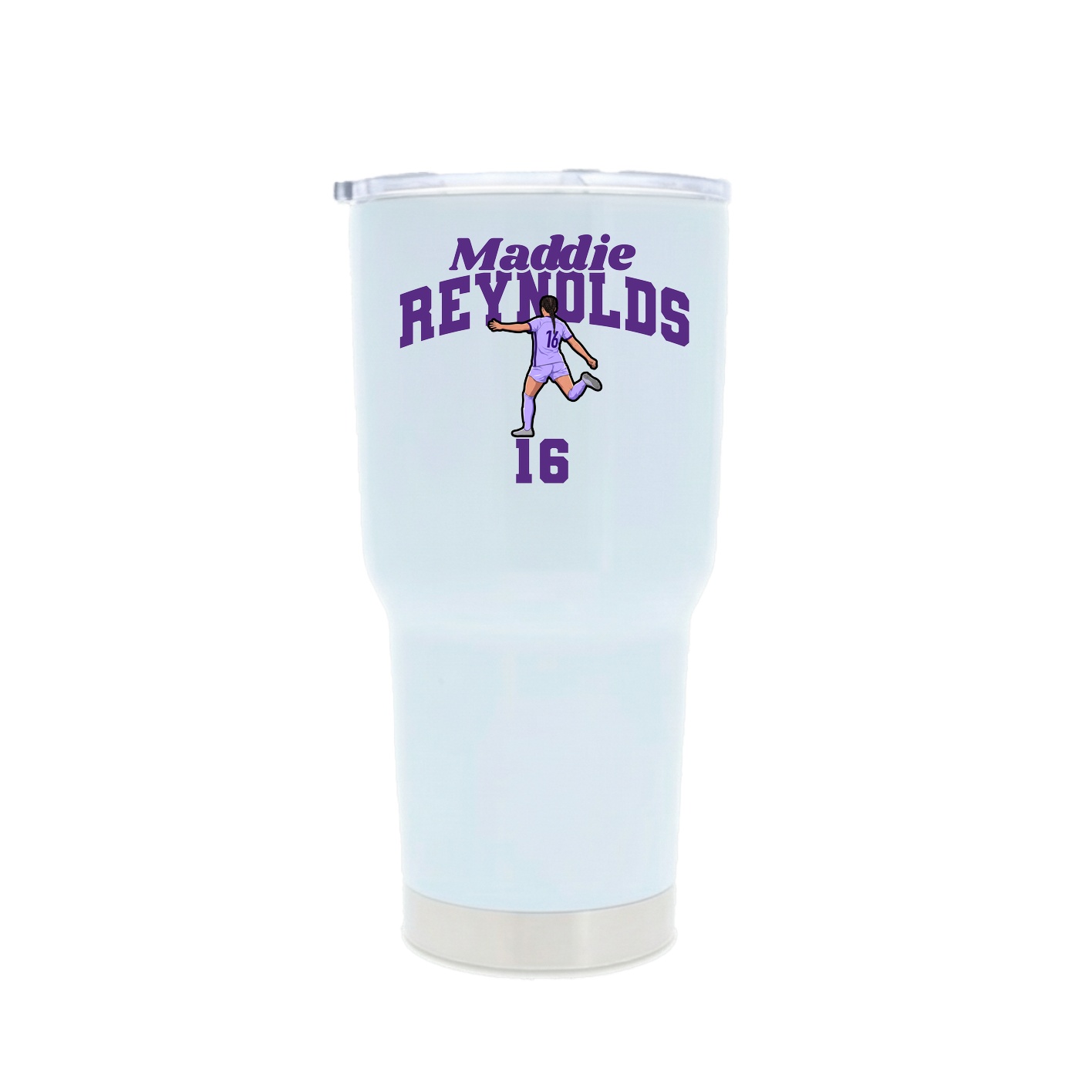 30oz Stainless Steel Tumbler — Signature Arch in White
