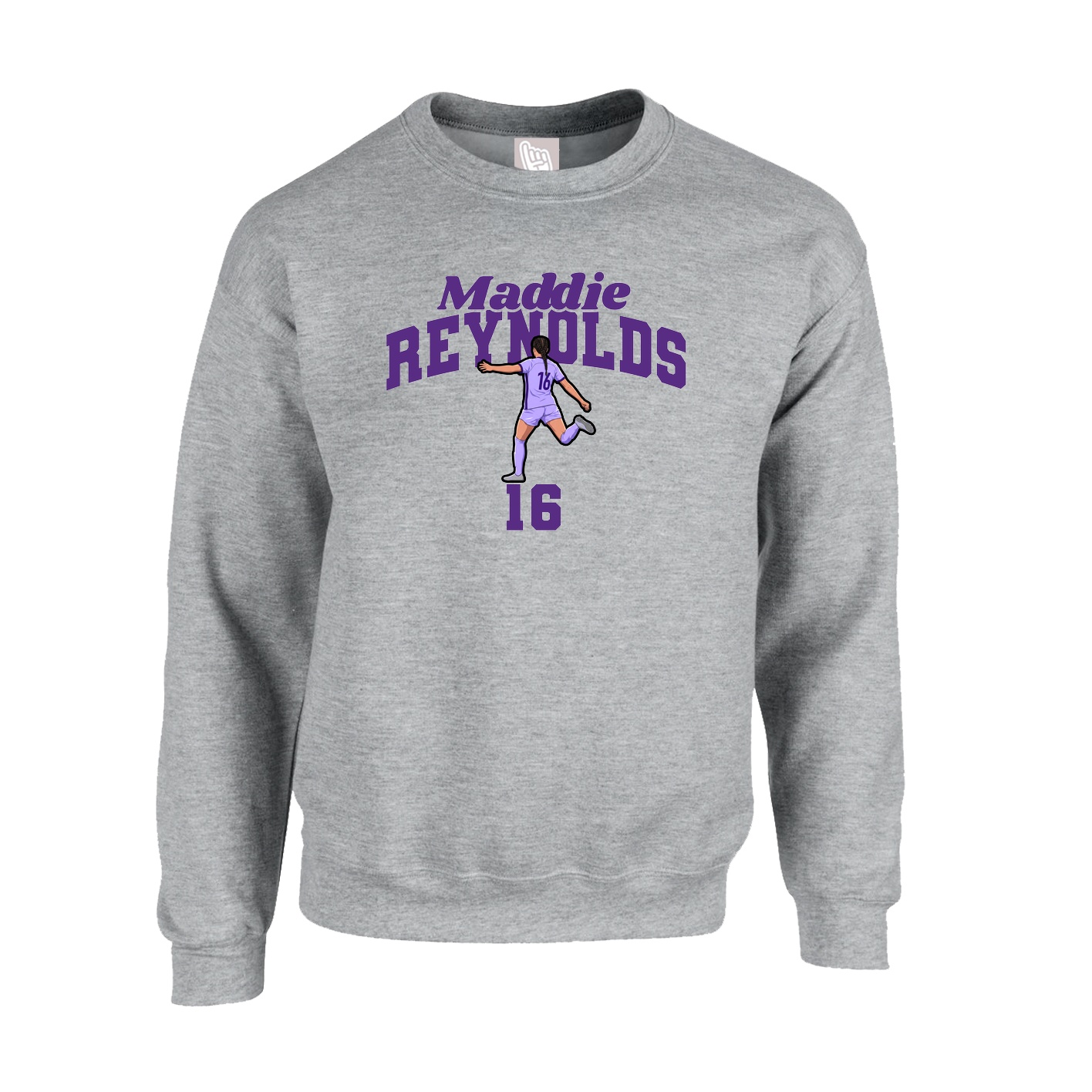 Fleece Crew — Signature Arch in Grey