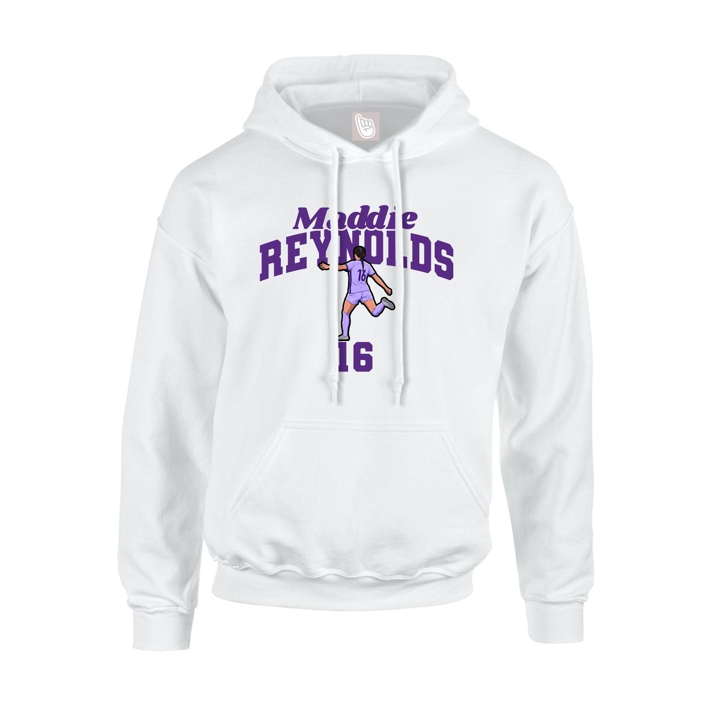 Youth Hoodie — Signature Arch in White