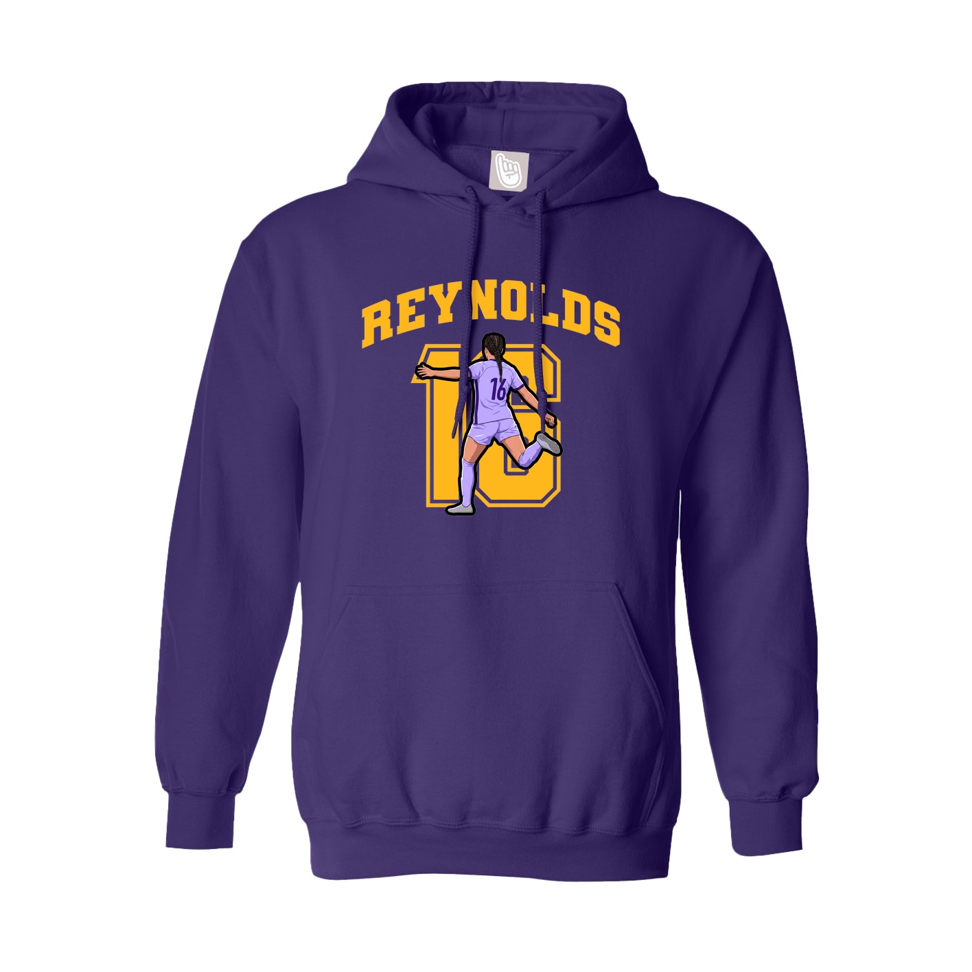 Hoodie — Number in Purple