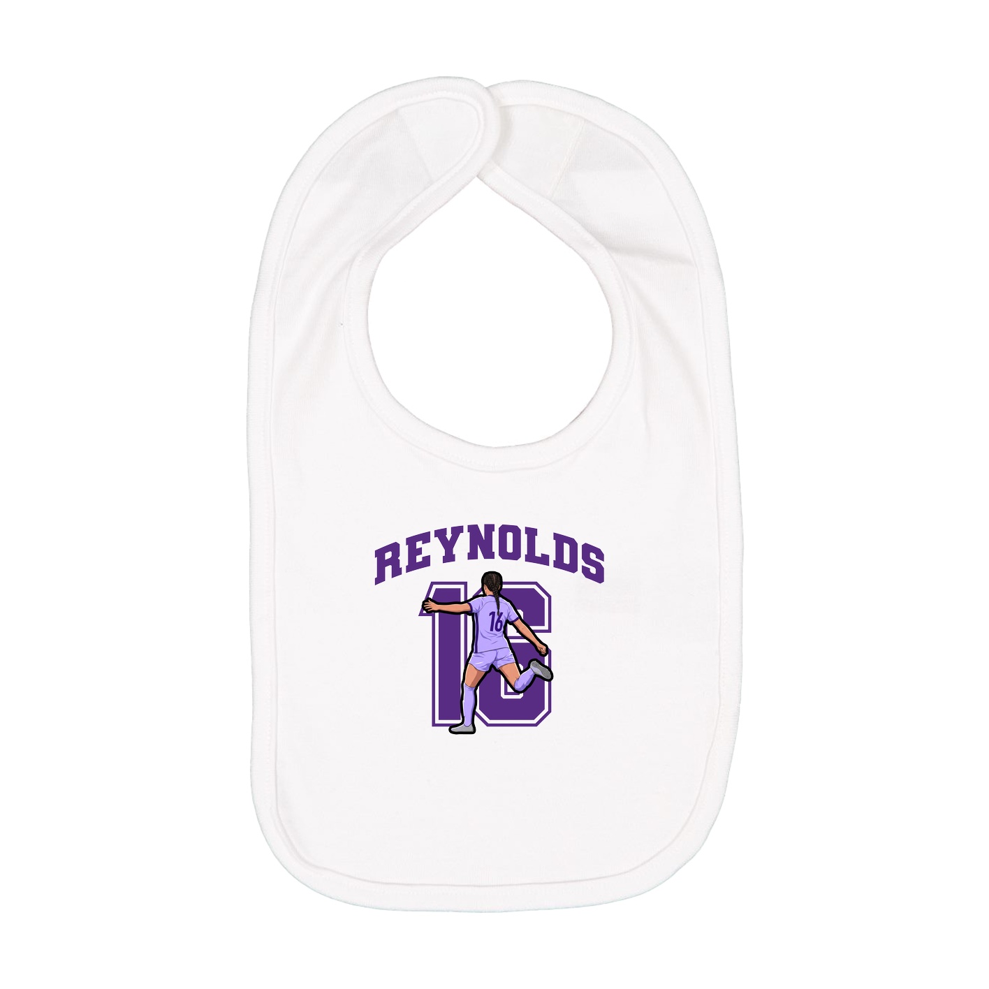 Infant Bib — Number in White