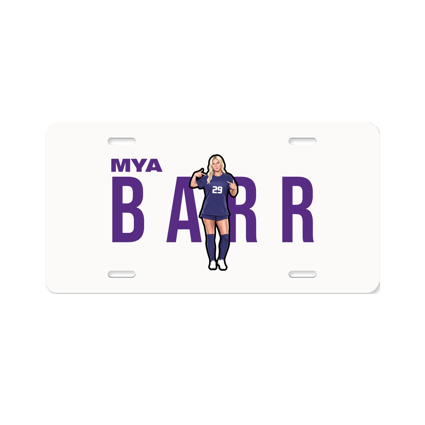 License Plate — Player Name in Classic