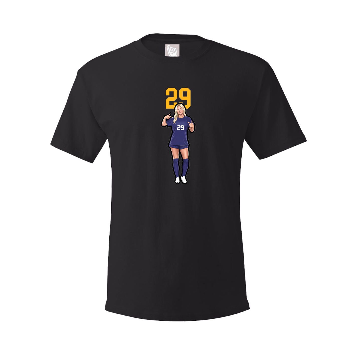 Youth Tee — Number Top in Black