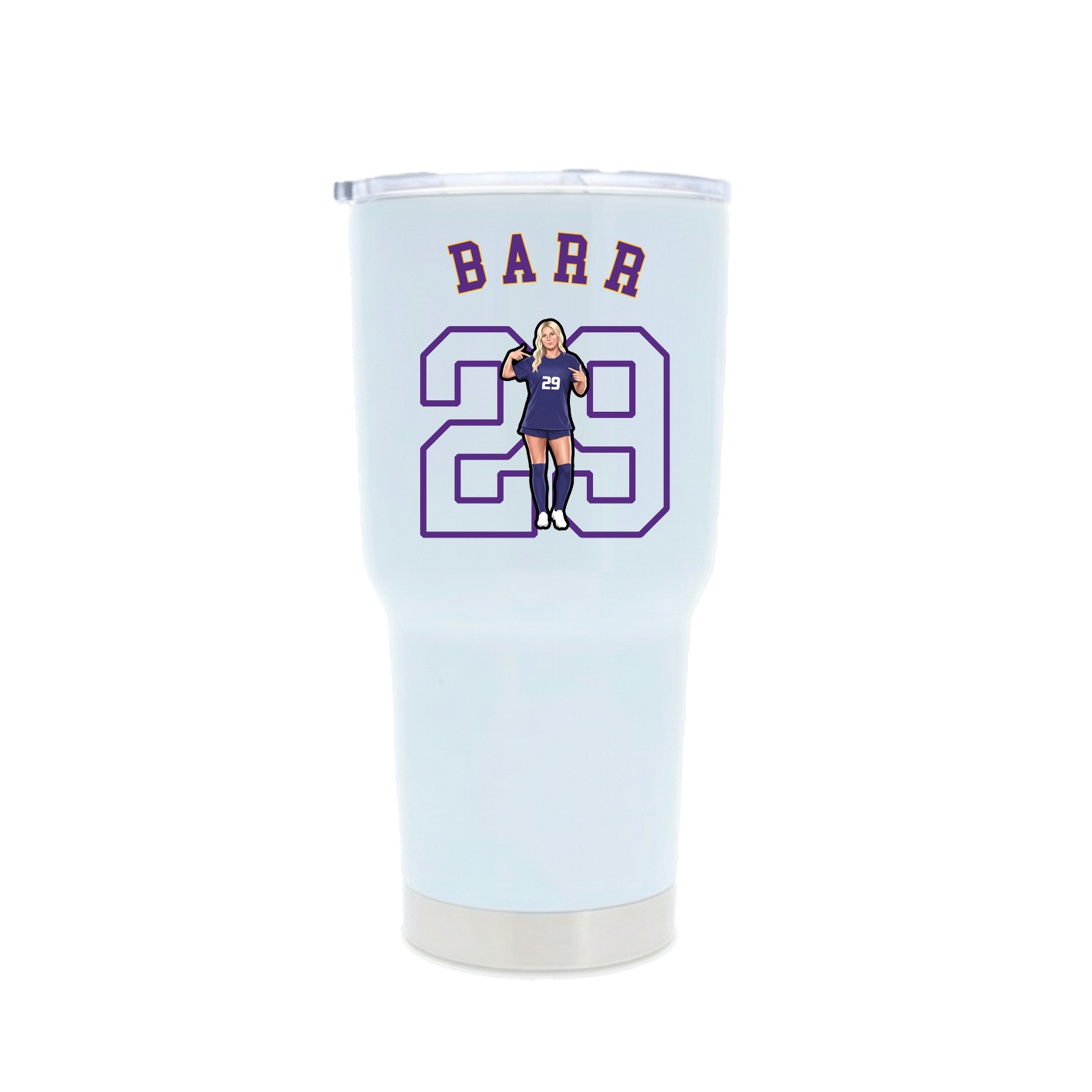 30oz Stainless Steel Tumbler — Shirsey Arch in White