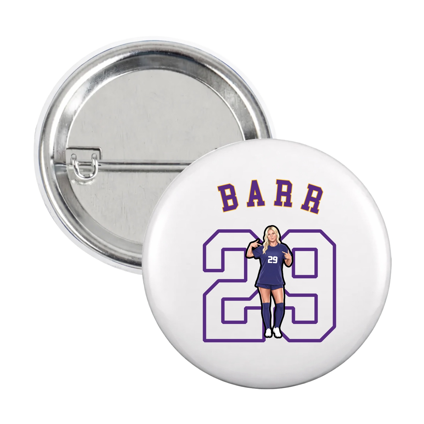 Game Day Button — Shirsey Arch in White