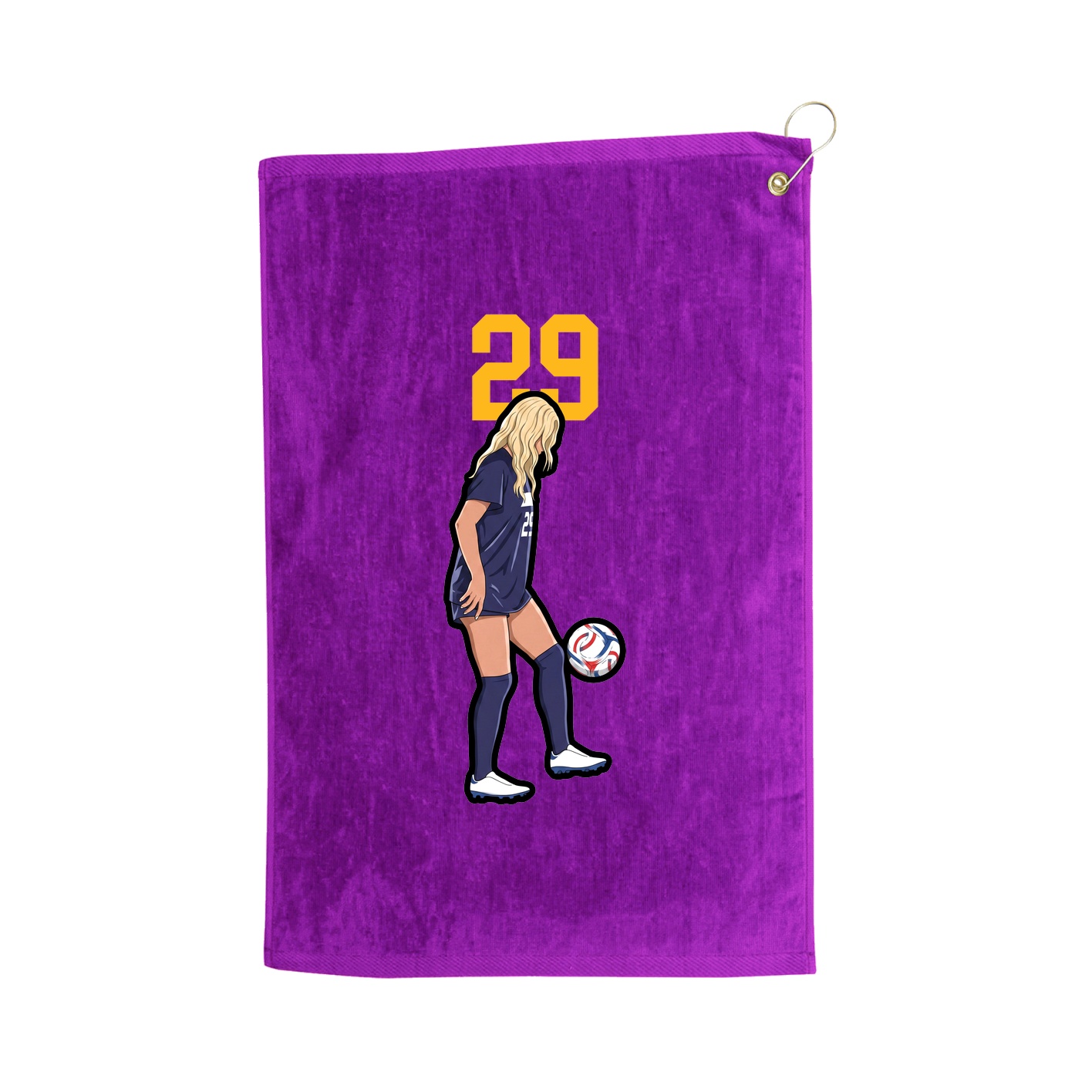 Golf Towel — Number Top in Purple