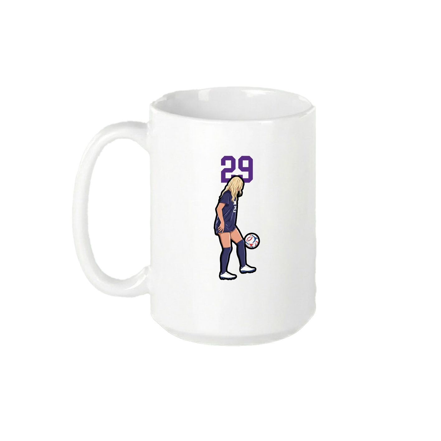 15oz Coffee Mug — Number Top in White
