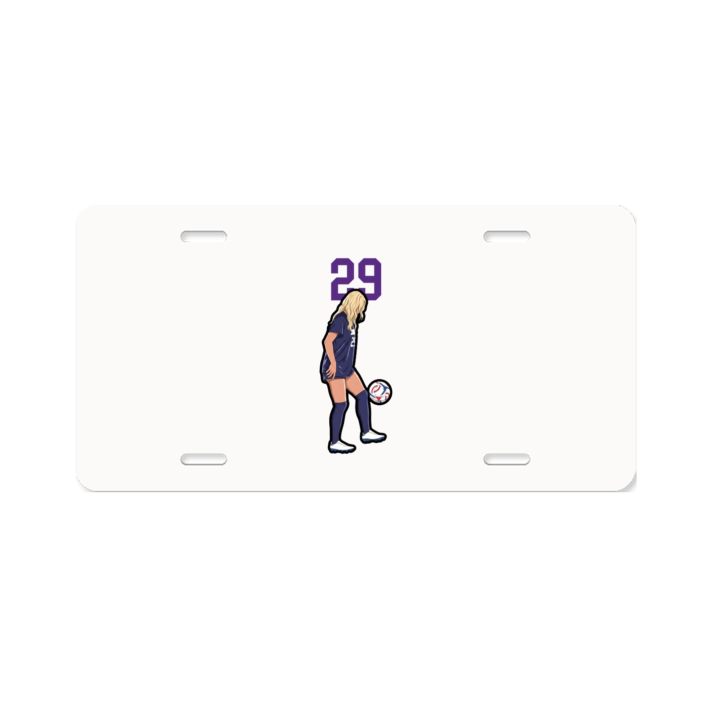 License Plate — Number Top in Classic