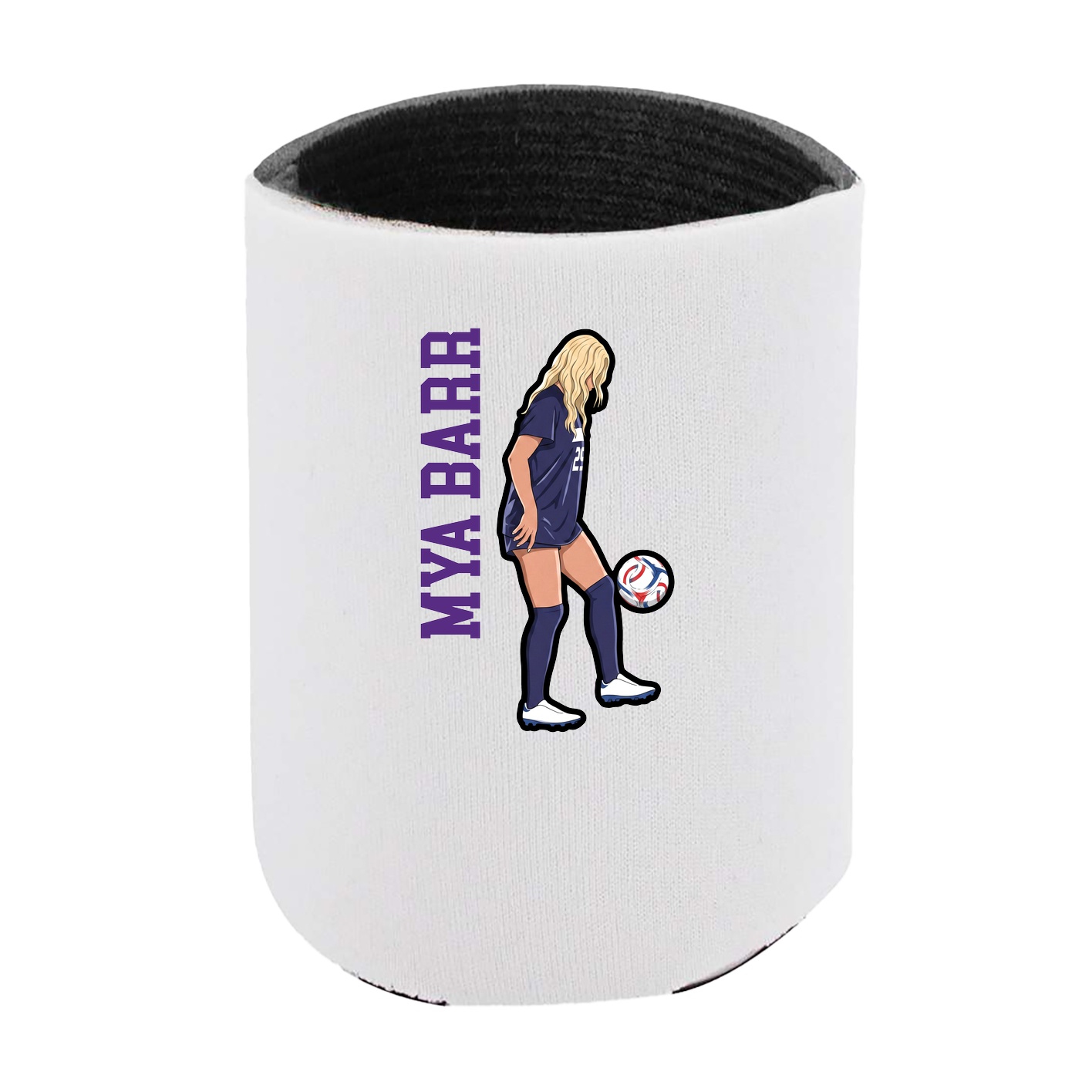 Can Holder — Name Vertical in White