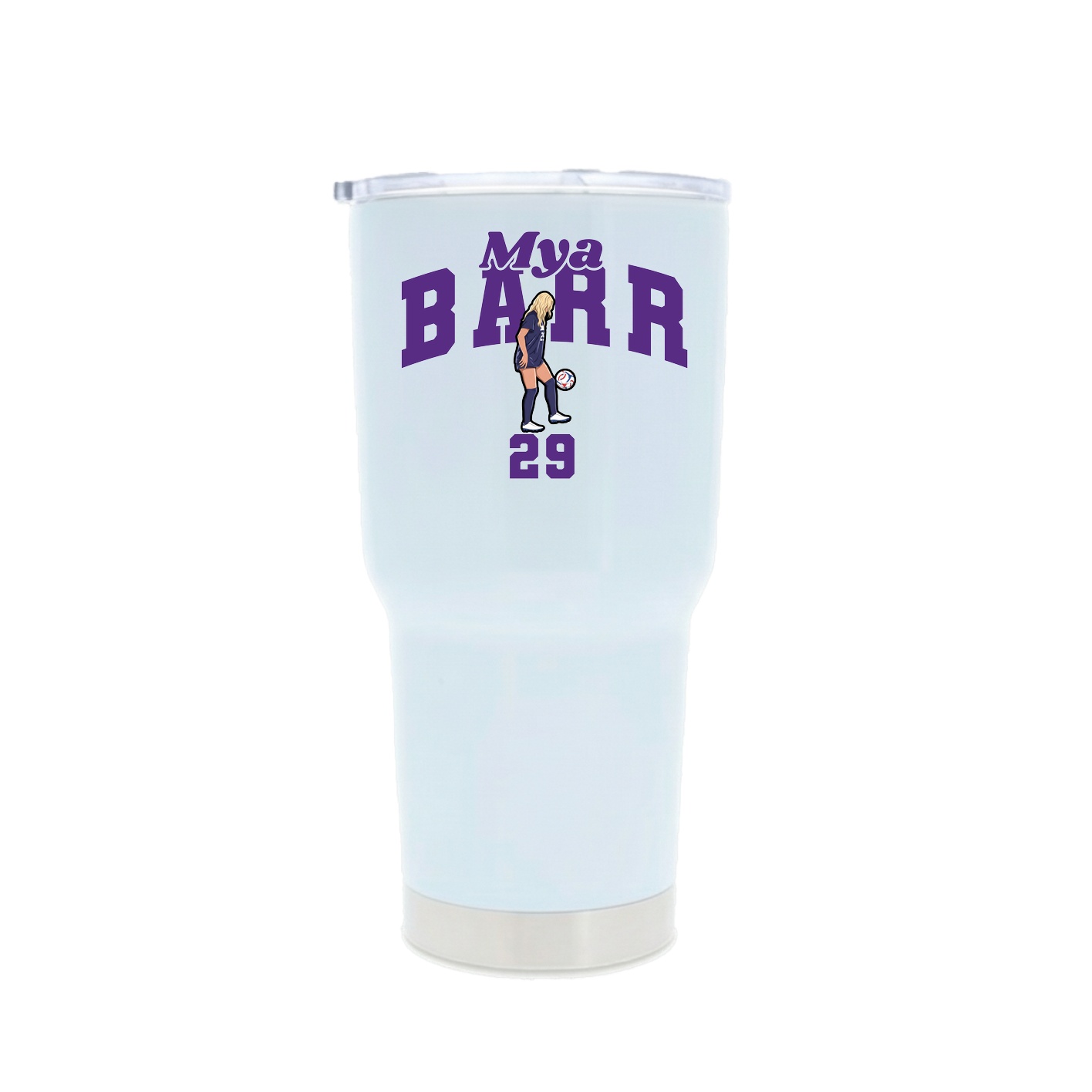 30oz Stainless Steel Tumbler — Signature Arch in White