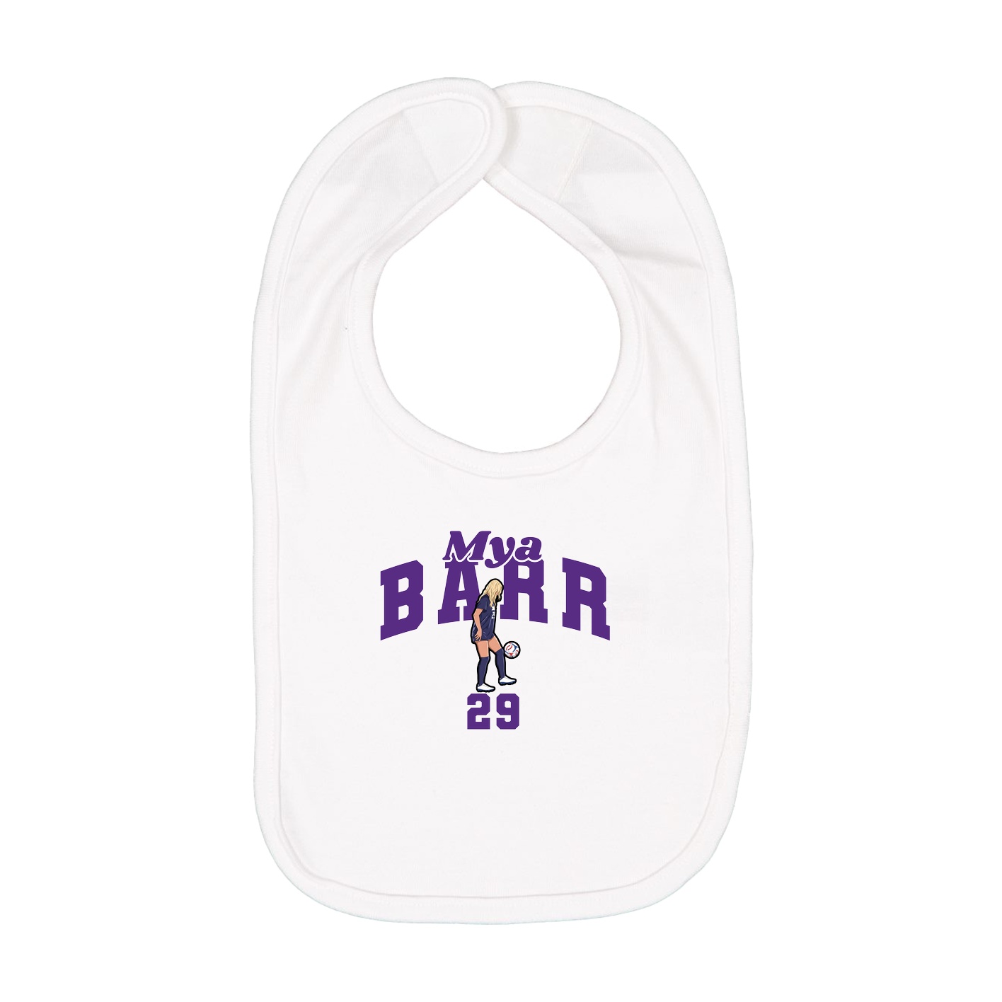 Infant Bib — Signature Arch in White