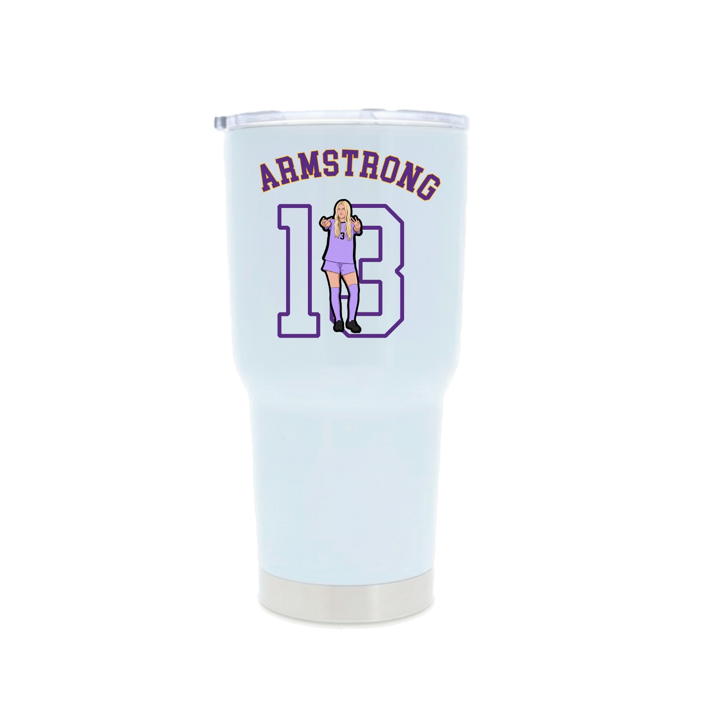 30oz Stainless Steel Tumbler — Shirsey Arch in White