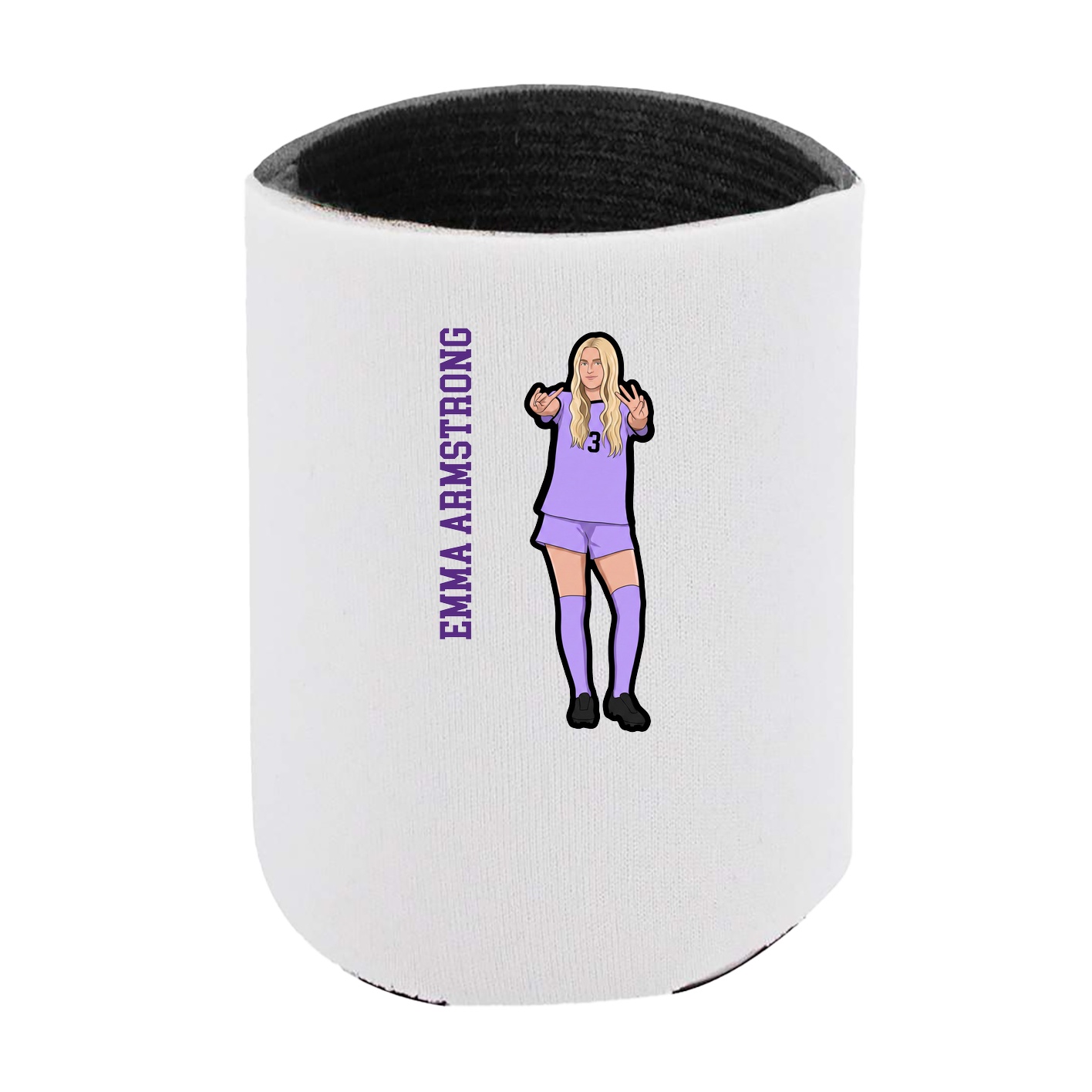 Can Holder — Name Vertical in White