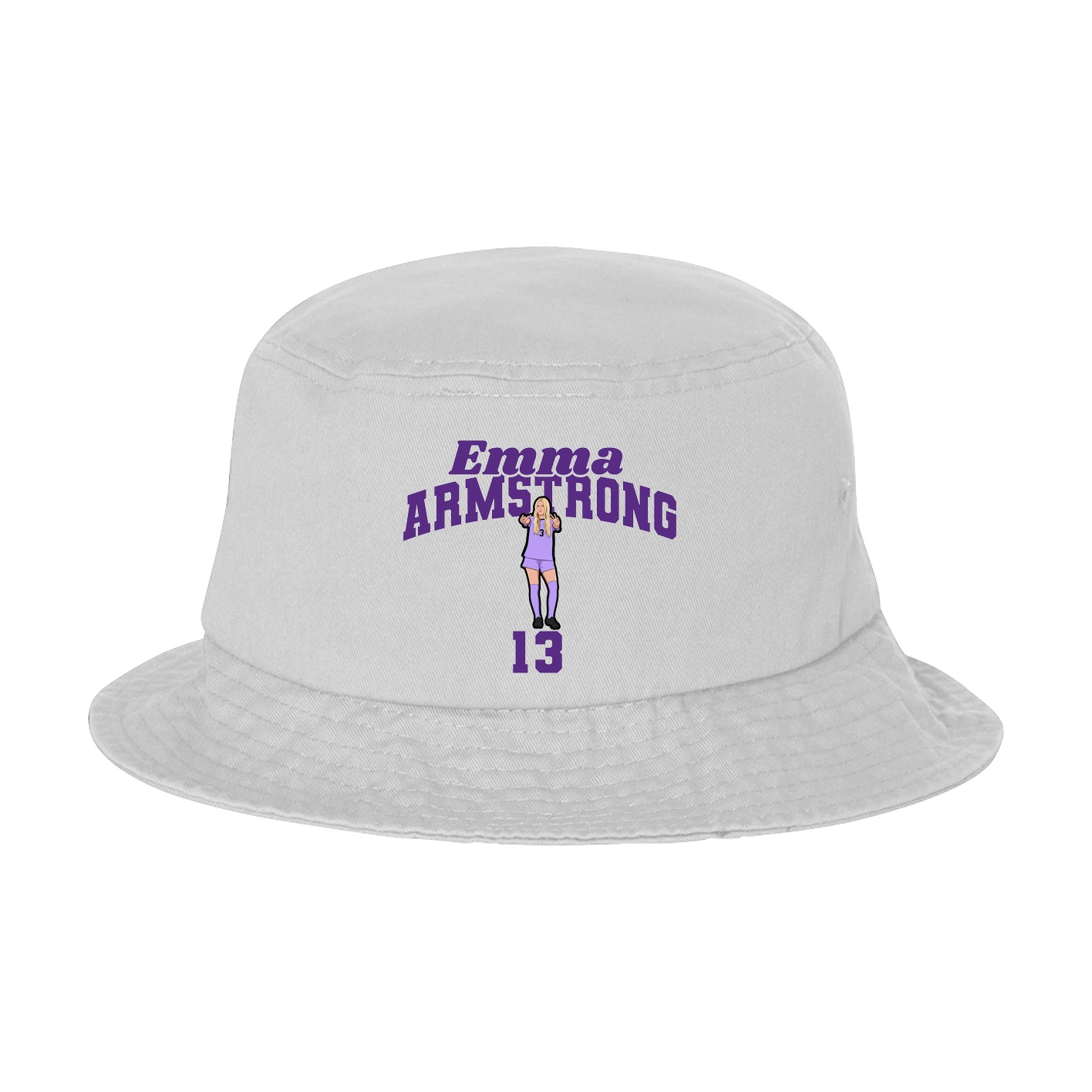 Bucket Cap — Signature Arch in White
