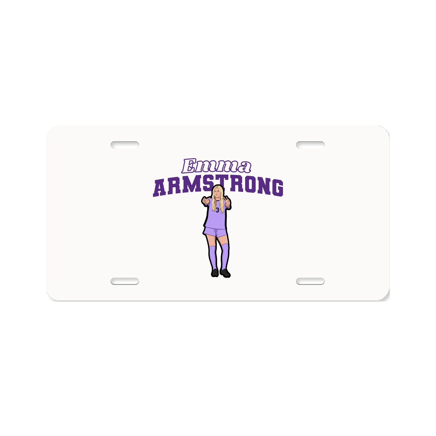 License Plate — Name Arch in Classic