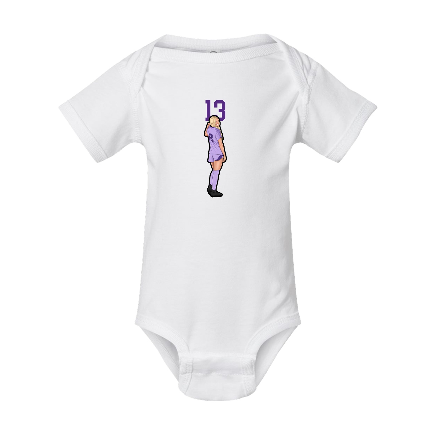 Baby Onesie — Number Top in White