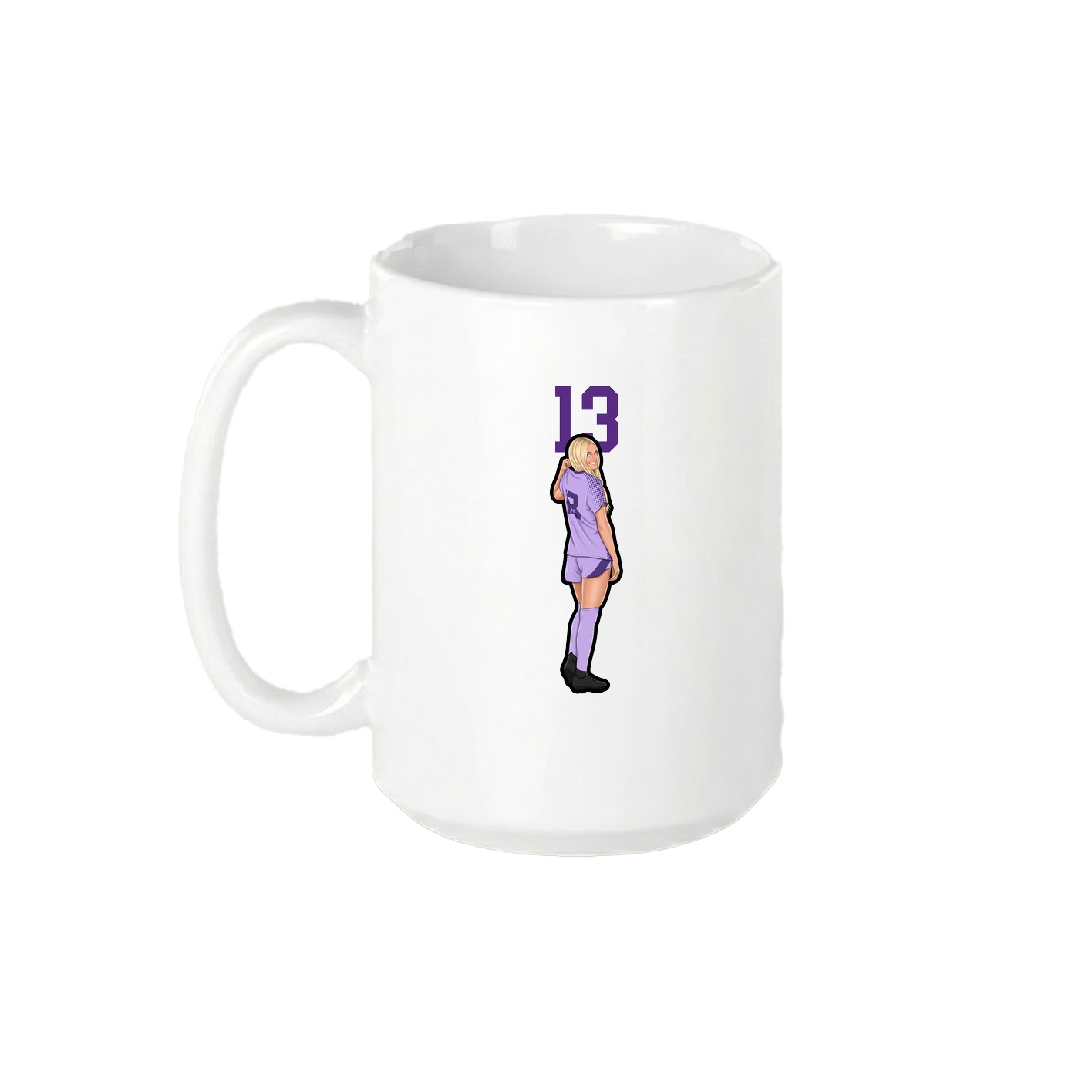 15oz Coffee Mug — Number Top in White