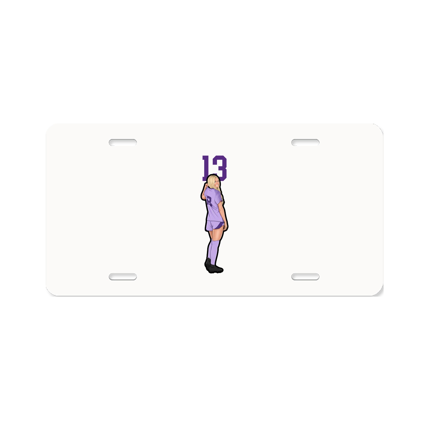 License Plate — Number Top in Classic