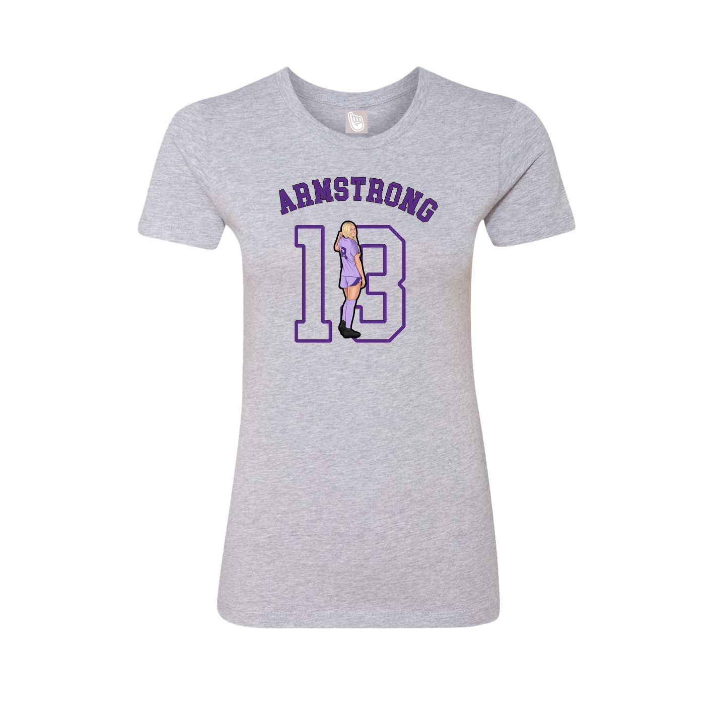 Fitted Women's Tee — Shirsey Arch in Grey