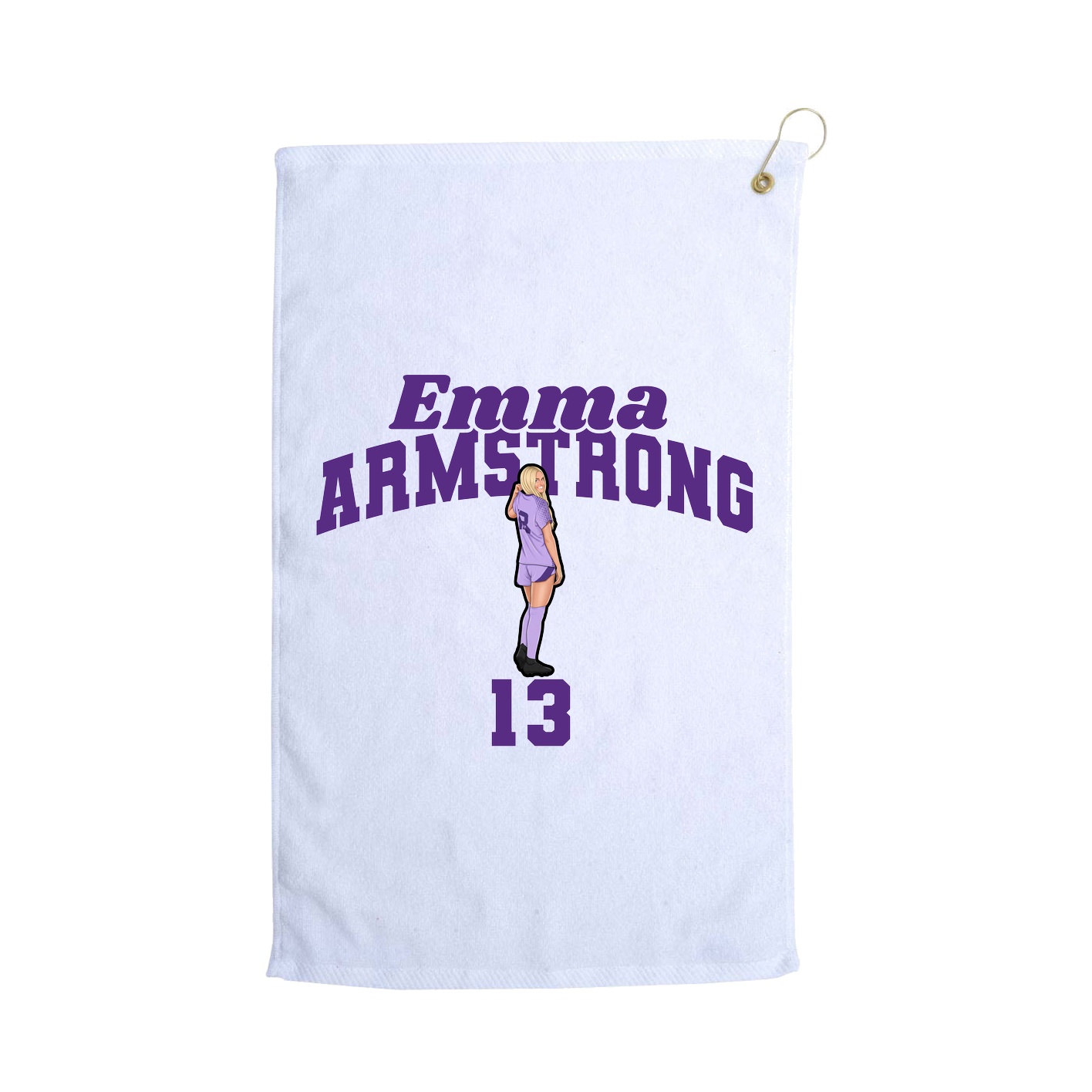 Golf Towel — Signature Arch in White
