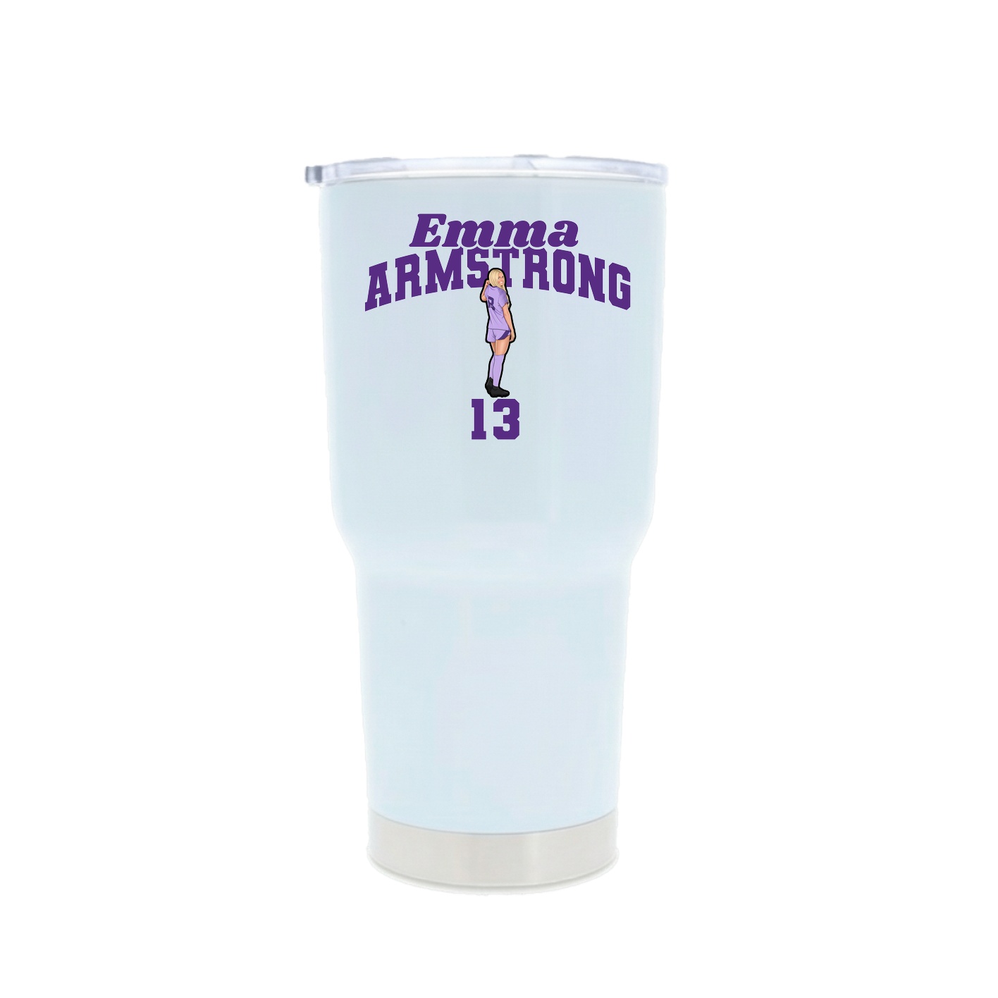 30oz Stainless Steel Tumbler — Signature Arch in White