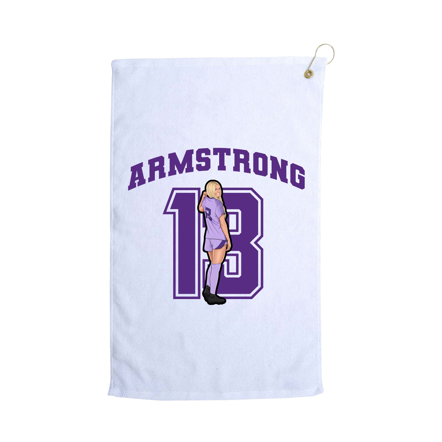 Golf Towel — Number in White