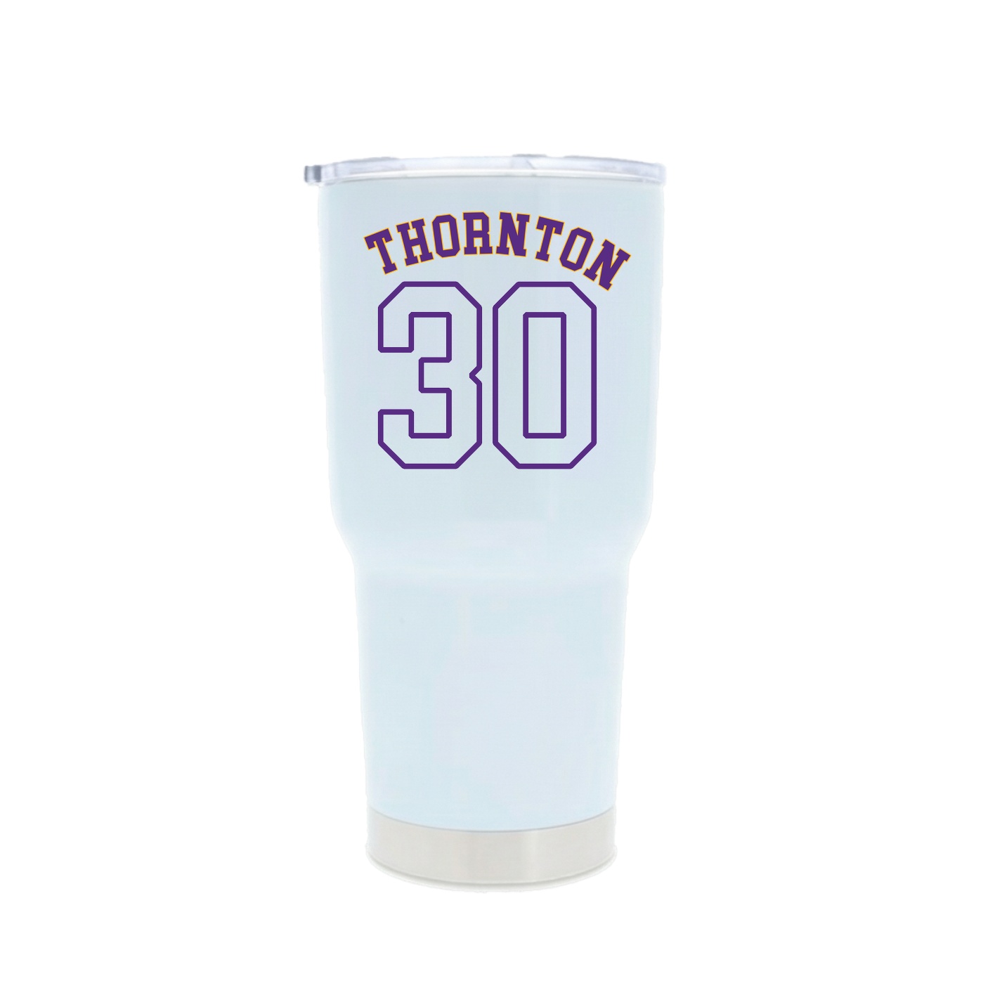 30oz Stainless Steel Tumbler — Shirsey Arch in White