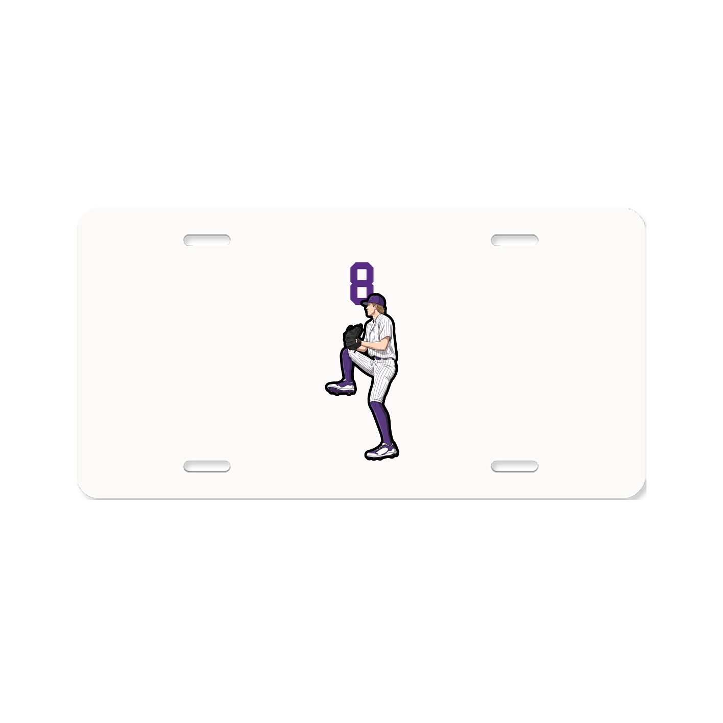 License Plate — Number Top in Classic