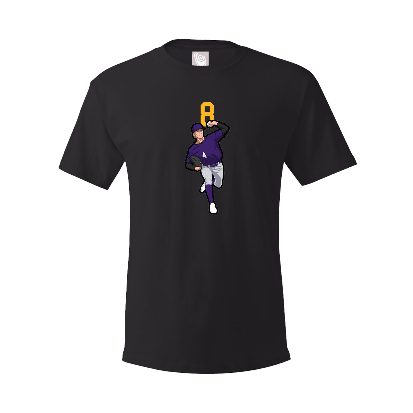 Youth Tee — Number Top in Black
