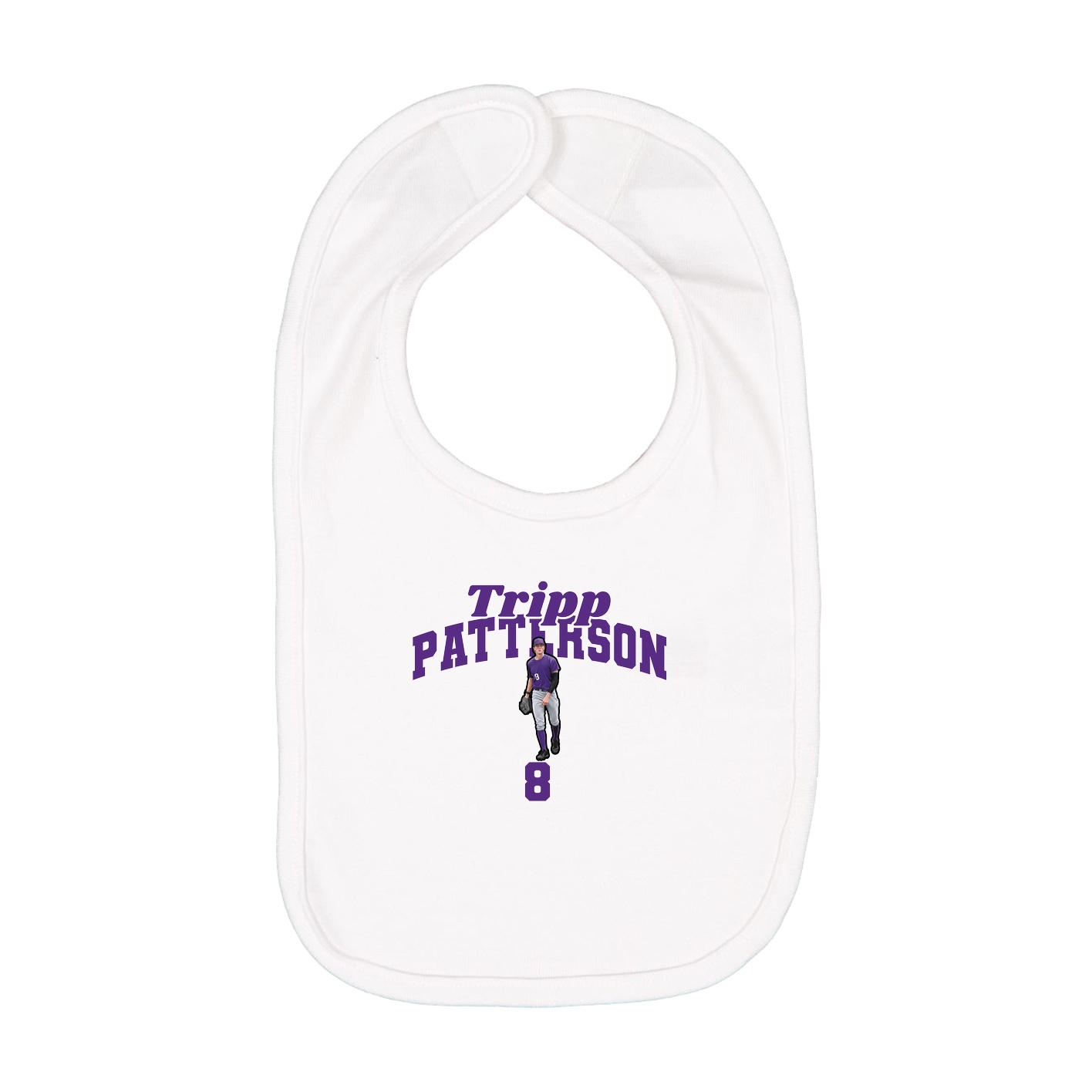 Infant Bib — Signature Arch in White