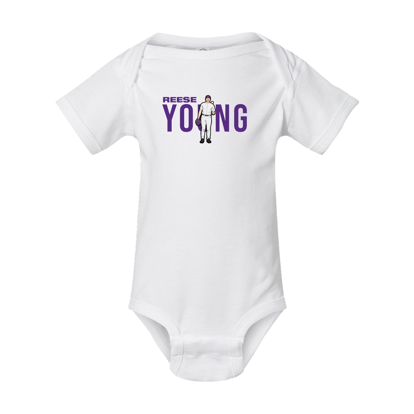 Baby Onesie — Player Name in White