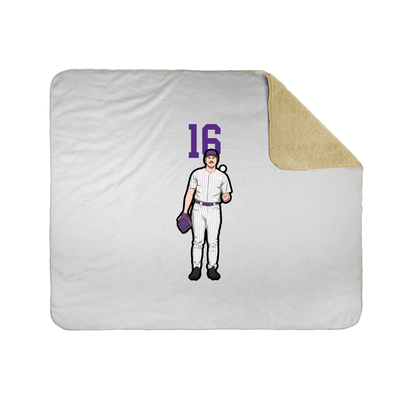 Throw Blanket — Number Top in White