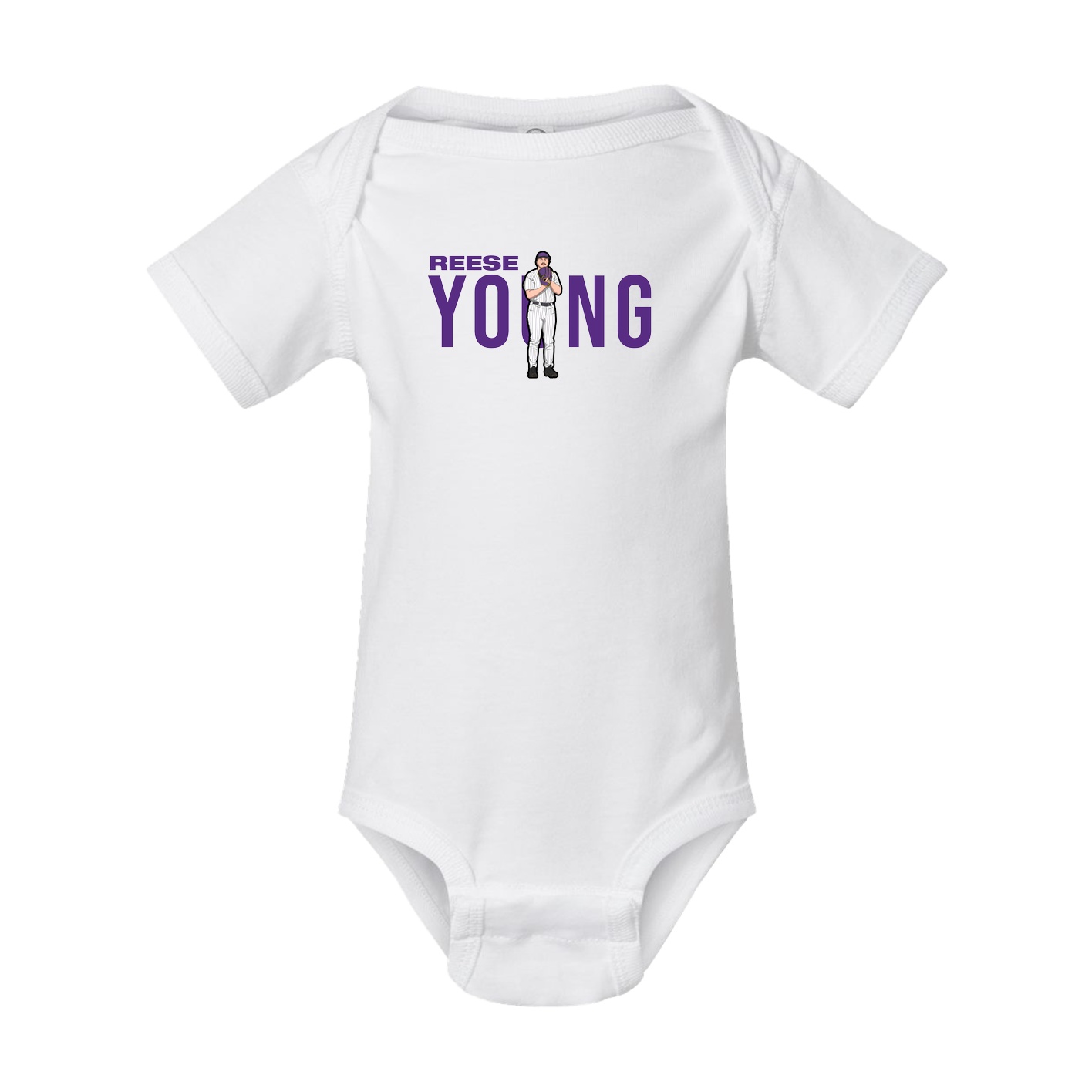 Baby Onesie — Player Name in White