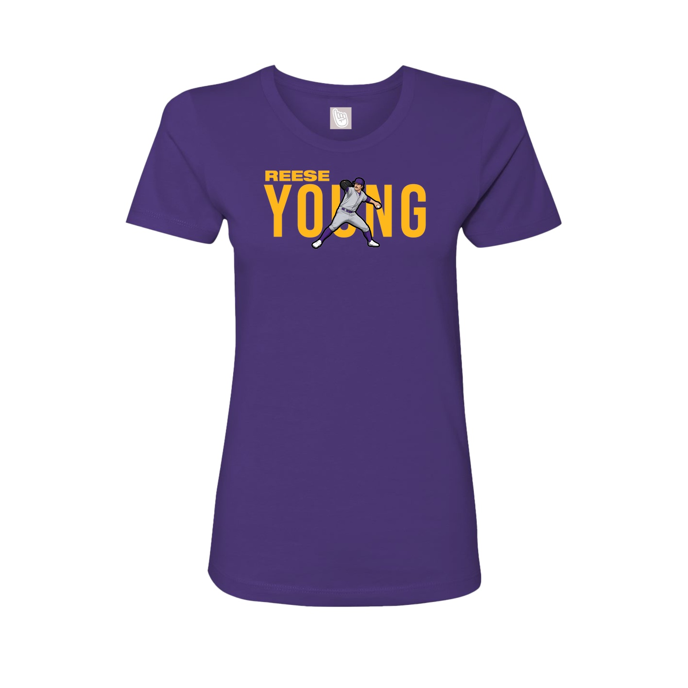 Fitted Women's Tee — Player Name in Purple