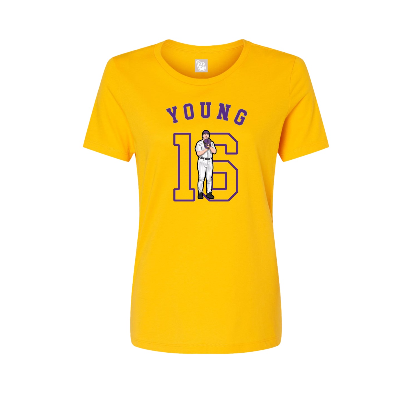 Fitted Women's Tee — Shirsey Arch in Gold