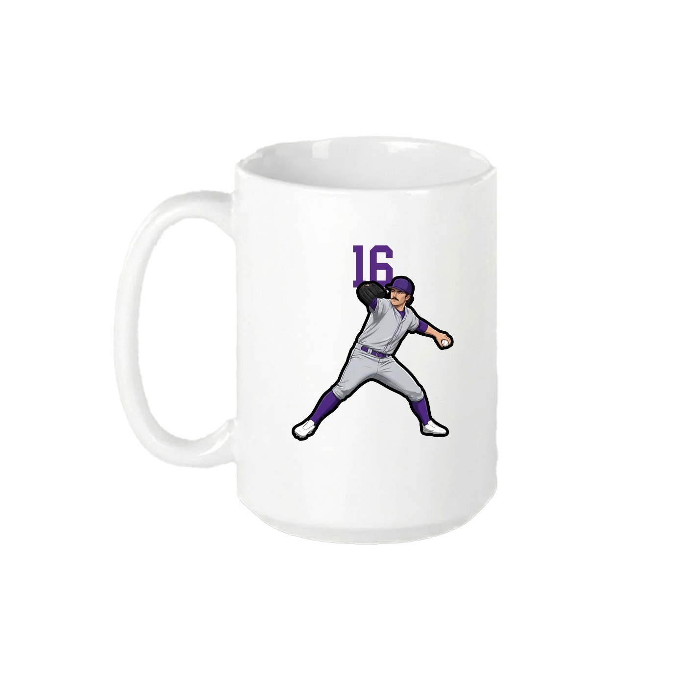15oz Coffee Mug — Number Top in White