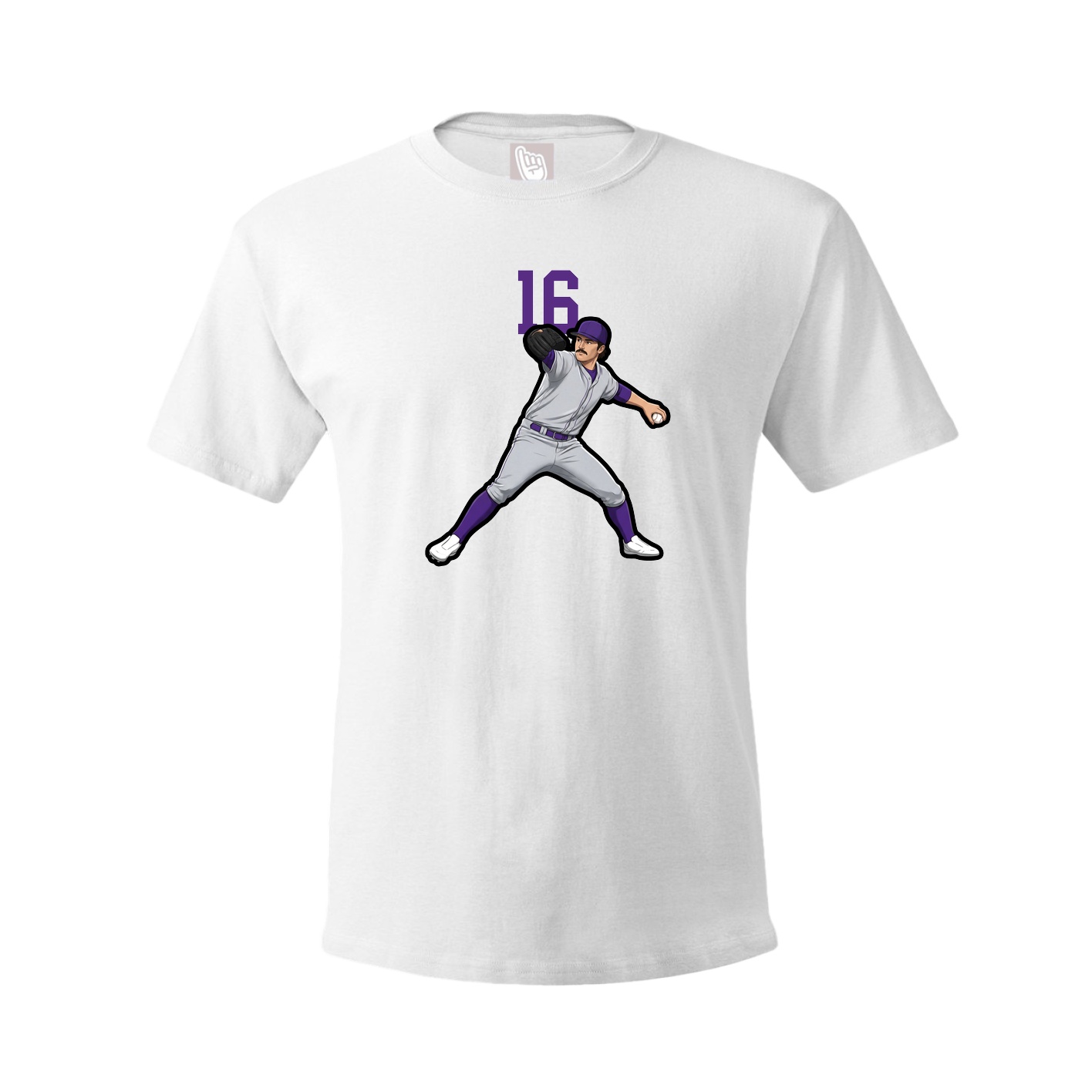 Youth Tee — Number Top in White