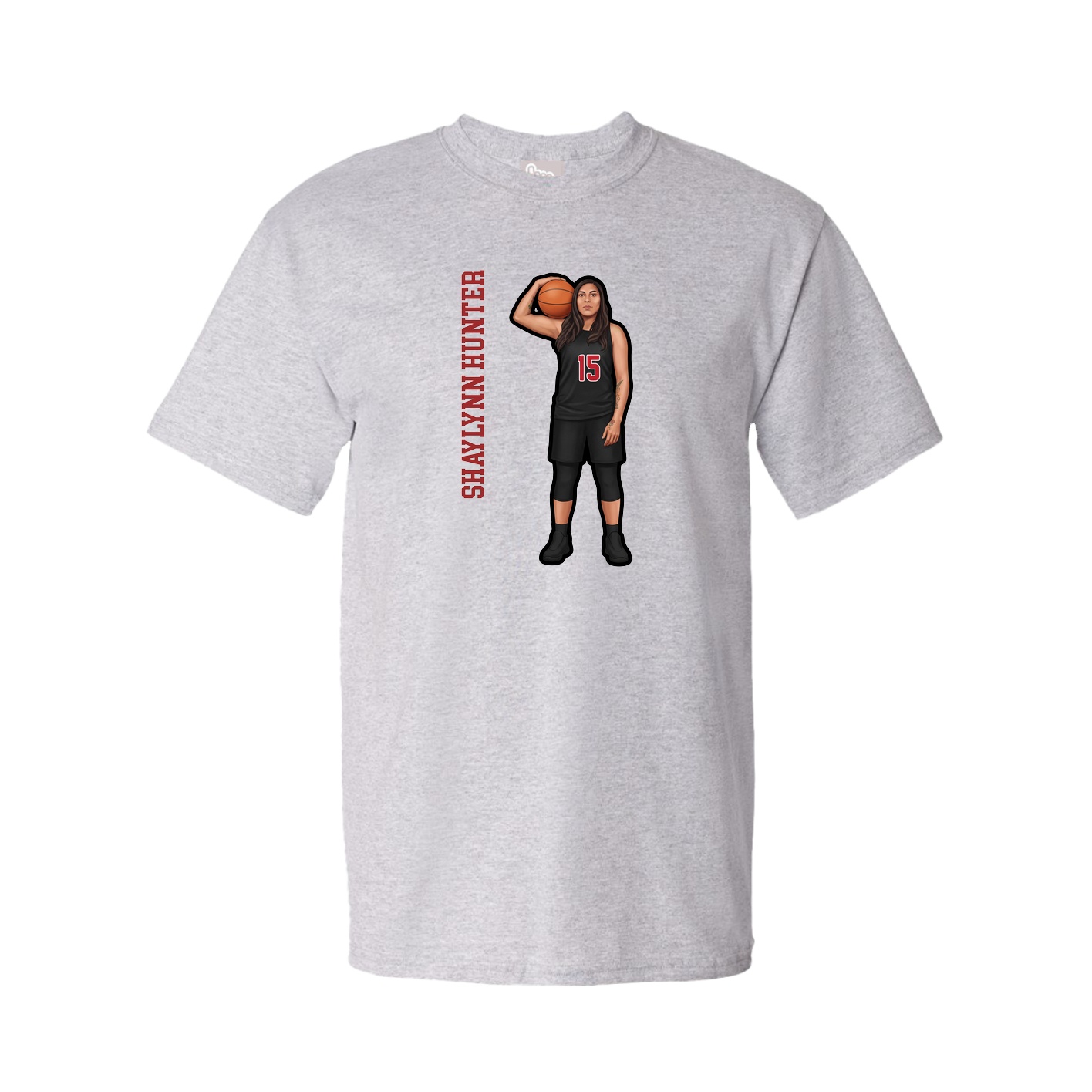 Tee — Name Vertical in Grey