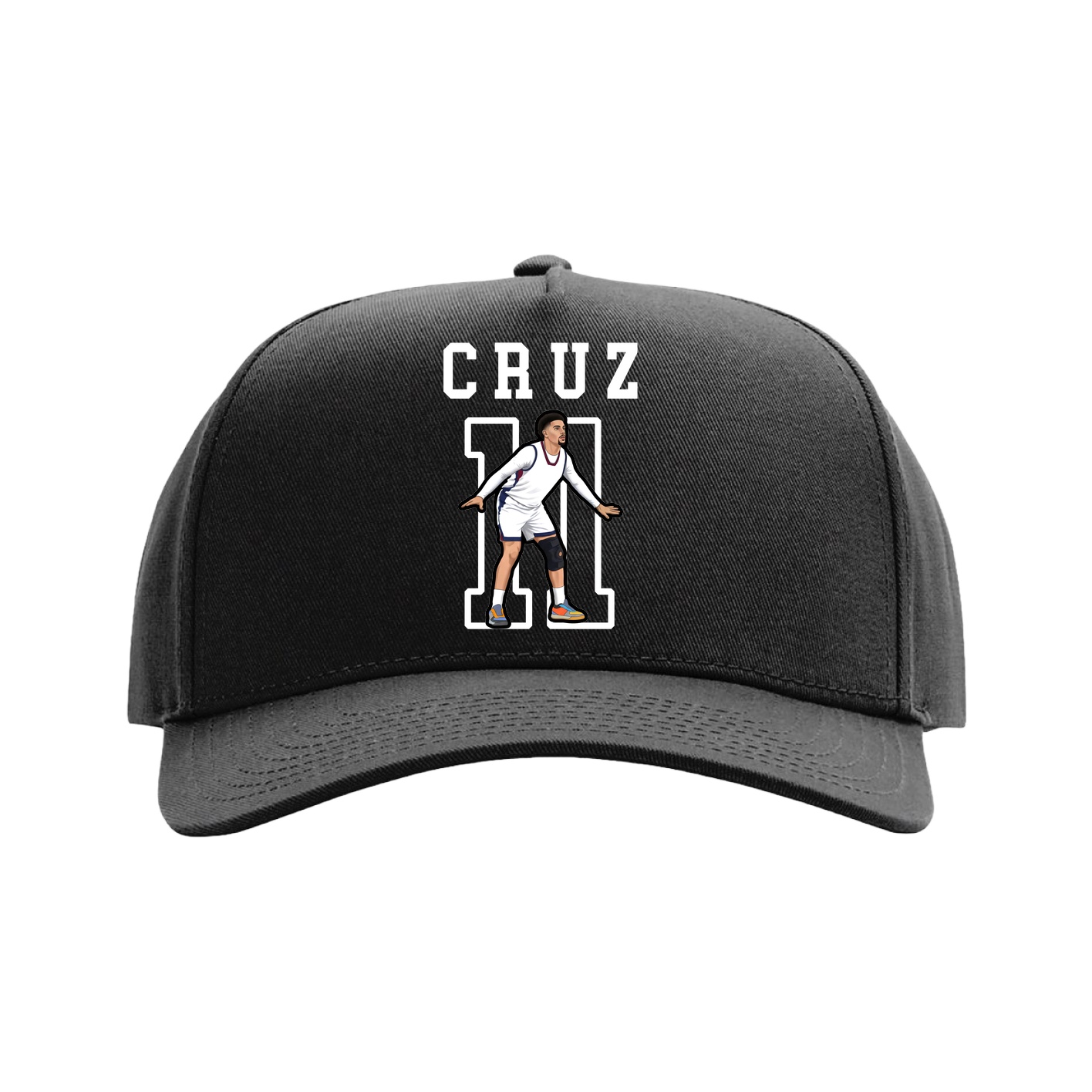 Full Fabric Five-Panel Champ Cap — Shirsey in Black