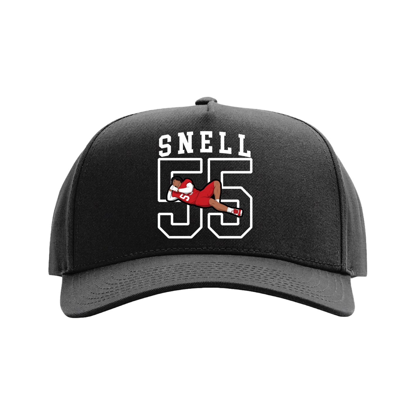 Full Fabric Five-Panel Champ Cap — Shirsey in Black